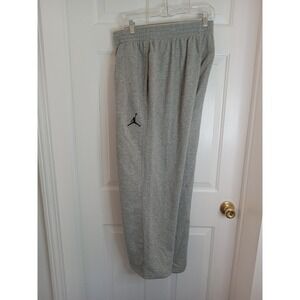 Jordan Pants Mens Med Grey  Charlotte Hornets Basketball Sweatpants Joggers Draw